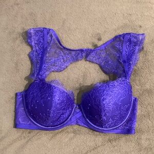 Elegant Purple Lace Bra